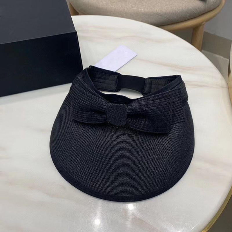 Elastic Adjustable Straw Hats for Women Beach Travel Sun Shade Wide Brim Hats without Cap Female Bowknot Fashion Street Casquette