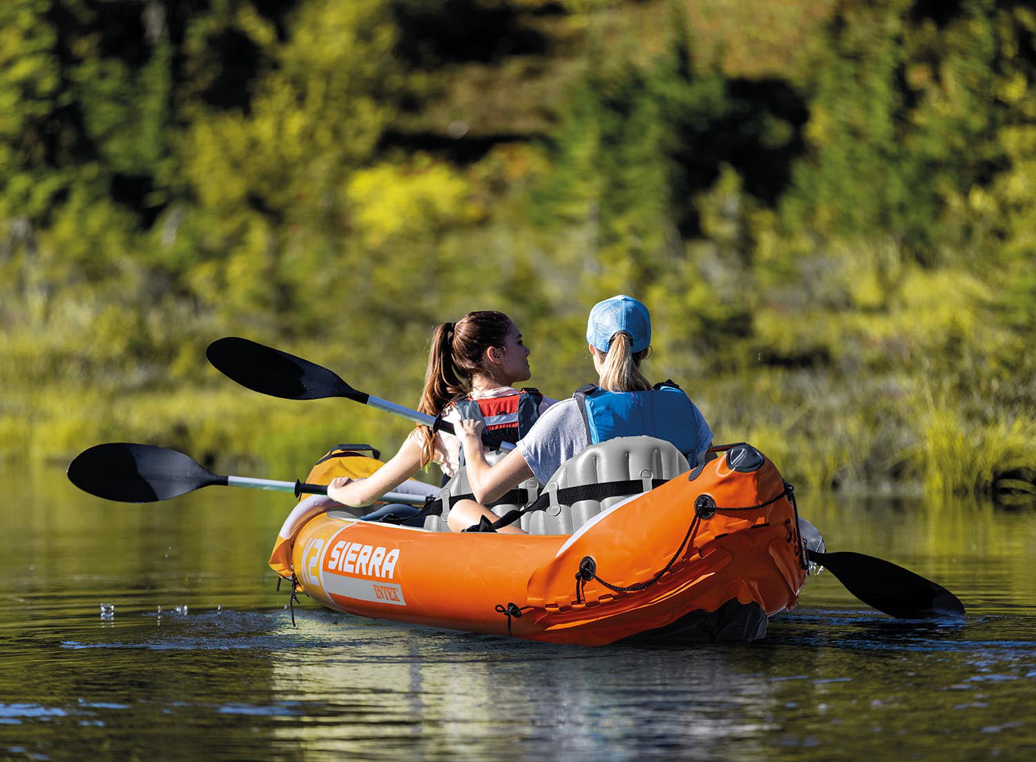 Intex Sierra K2 Inflatable Kayak with Oars and Hand Pump hula weight