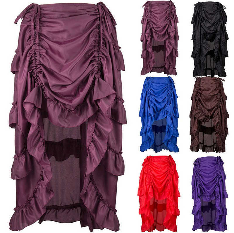 Women Retro Plus Size S-6XL Victorian Gothic Steampunk Renaissance Ruffled Vintage Hi-lo Long Tiered Skirt Halloween Christmas Corset Skirt, Yellow
Women Retro Plus Size S-6XL Victorian Gothic Steampunk Renaissance Ruffled Vintage Hi-lo Long Tiered Skirt Halloween Christmas Corset Skirt, Yellow