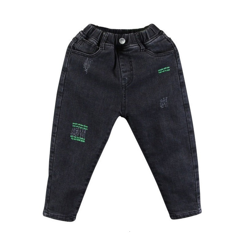 Jeans Toddler Jeans Winter Boys Clothes Fleece Thermal Pants Slim Cotton Denim Trousers Loose Casual Solid Color Kids Boys Harem Pants 230306
