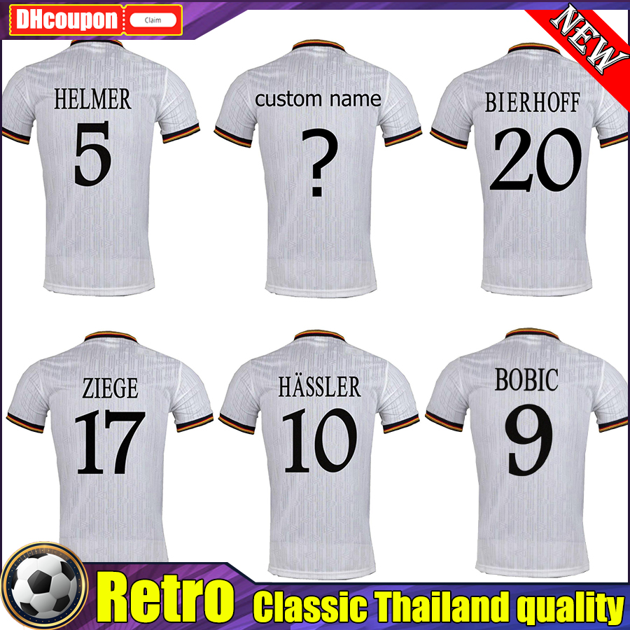 1996 1998 BOBIC Sammer Moller retro soccer jerseys top 96 97 98 Bierhoff KLINSMANN SCHOLL KUNTZ vintage classic football shirt Company level quality, 07
1996 1998 BOBIC Sammer Moller retro soccer jerseys top 96 97 98 Bierhoff KLINSMANN SCHOLL KUNTZ vintage classic football shirt Company level quality, 07