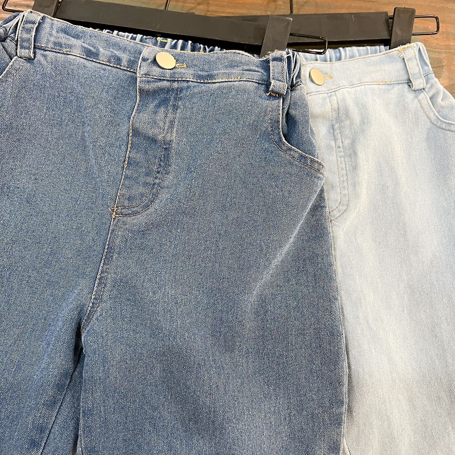 Jeans Spring Korean Style Children Loose Casual Jeans Solid Color Toddlers Kids Denim Trousers 230306