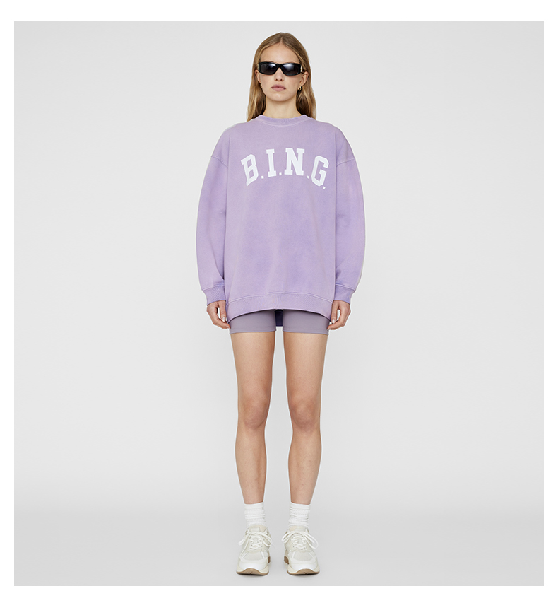 Anine Bing TYLER Sweatshirts Women Washing Lavender Purple Loose Fleece Sweatshirt Designer Hoodies Loose Casual Pullover Tops
Anine Bing TYLER Sweatshirts Women Washing Lavender Purple Loose Fleece Sweatshirt Designer Hoodies Loose Casual Pullover Tops