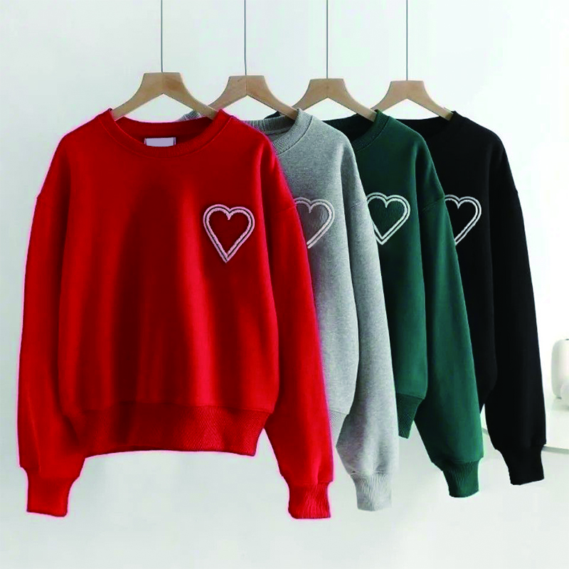 Womens designer hoodies Amis tops Pullover Shirt Sweatshirt Red Heart graphic hoodie 2023SS embroidered couple Round Neck Loose Sweatshirt High Street
Womens designer hoodies Amis tops Pullover Shirt Sweatshirt Red Heart graphic hoodie 2023SS embroidered couple Round Neck Loose Sweatshirt High Street