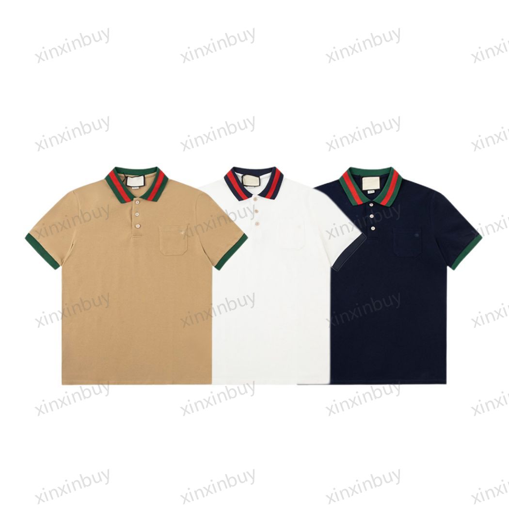 xinxinbuy Men designer Tee t shirt 23ss Paris Strip collar Pocket embroidery short sleeve cotton women Black White blue S-2XL, 01
xinxinbuy Men designer Tee t shirt 23ss Paris Strip collar Pocket embroidery short sleeve cotton women Black White blue S-2XL, 01