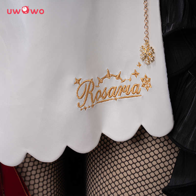 Anime Costumes UWOWO Rosaria Cosplay Maid Come Game Genshin Impact Fanart Maid Ver Dress Halloween Christmas Come Role Play Z0301