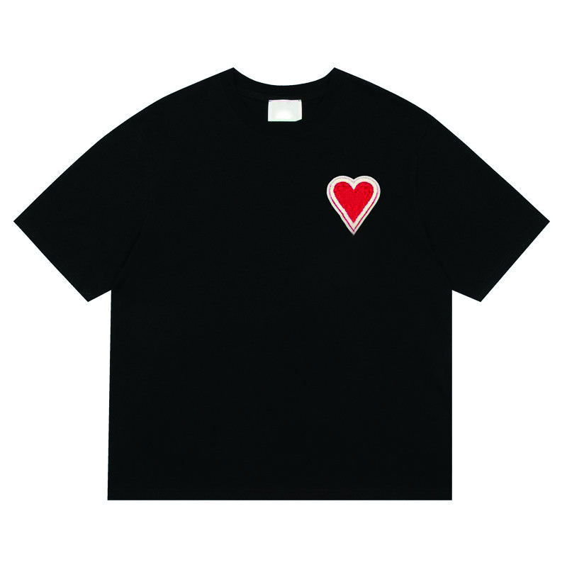 designers t shirts amis Red Women Heart top Round Neck tees 2023SS Letters Embroidery Pullover Loose tee couple High Street Cotton Casual Classic TD35
designers t shirts amis Red Women Heart top Round Neck tees 2023SS Letters Embroidery Pullover Loose tee couple High Street Cotton Casual Classic TD35