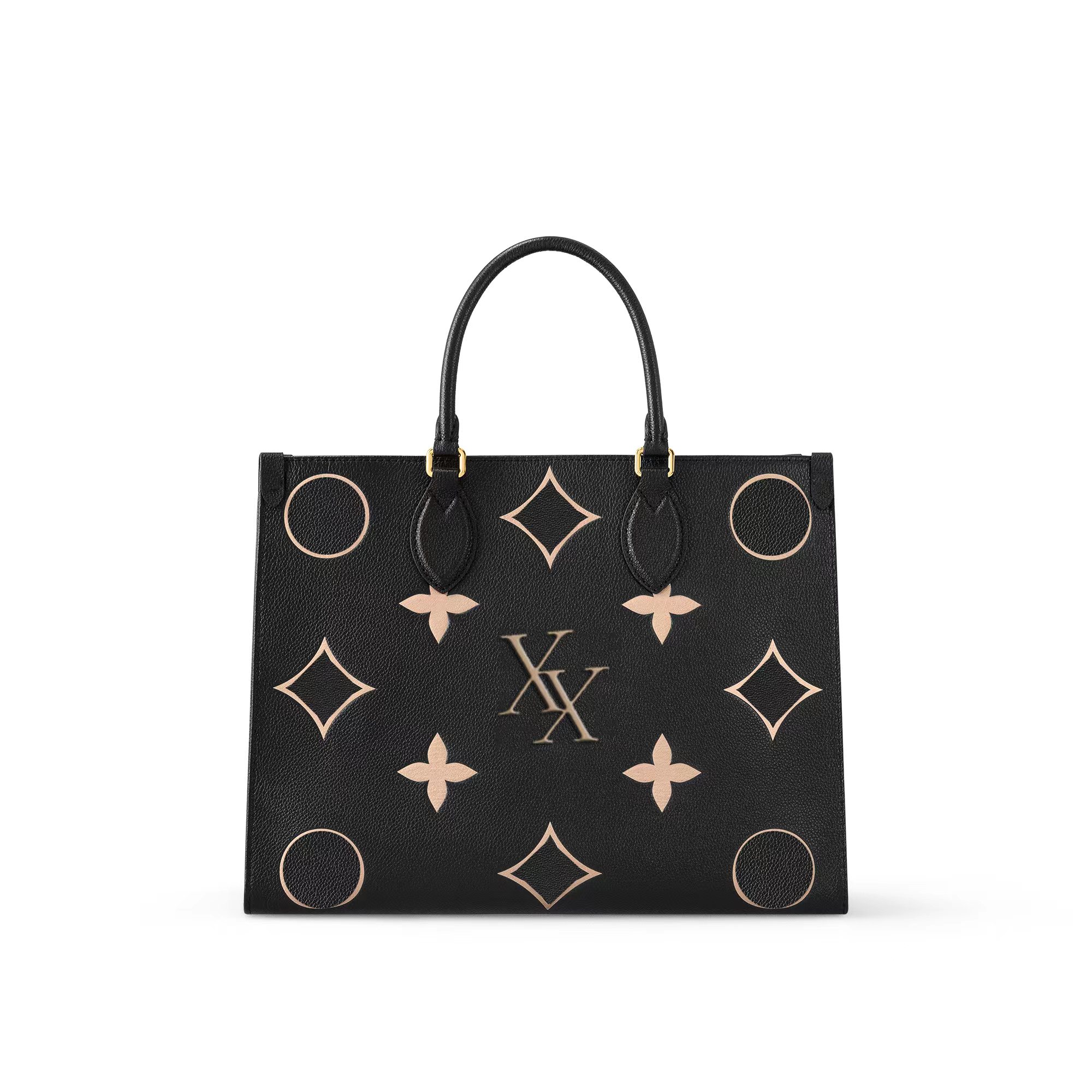 Tote bag, handbag, ontohego series shopping bag, single shoulder bag, embossed long shoulder strap, grain embossed cowhide leather
