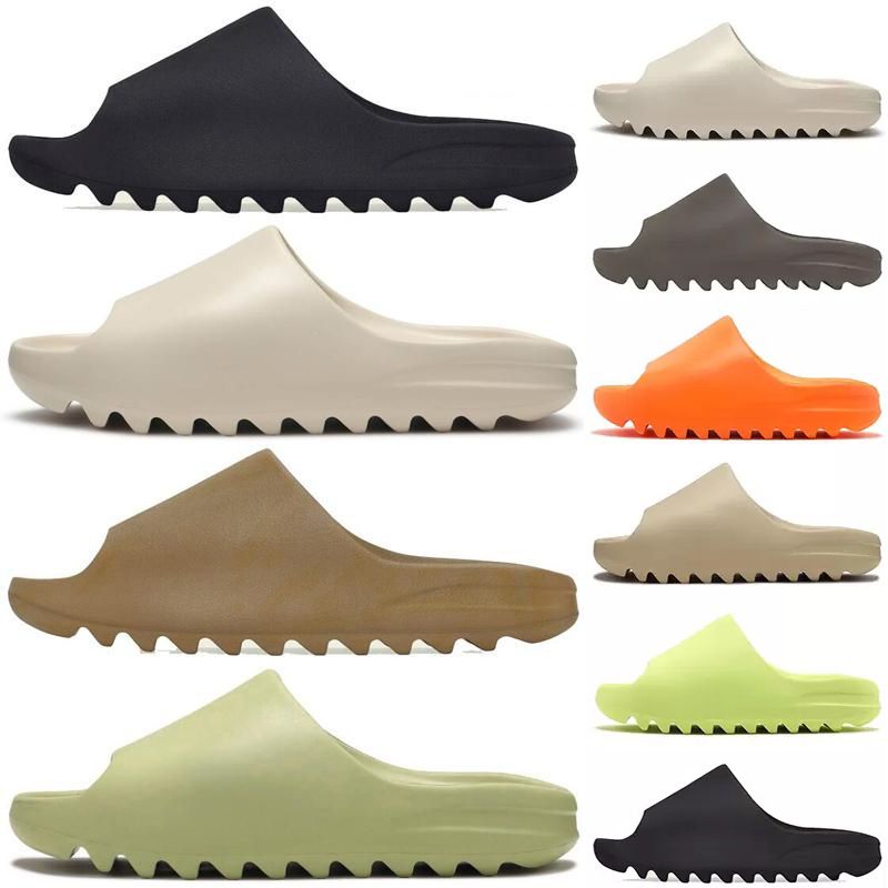 2023 The highest version on market Slides Slippers Desert Sand Earth Brown Bone Glow Green Enflame Orange Ochre Resin Soot flip flop Bigball Slippers Sandals 36-47