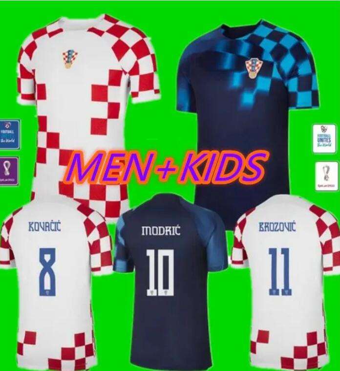 

2022 Croacia MANDZUKIC MODRIC World Cup soccer jerseys national team PERISIC KALINIC 22 23 Croatia football shirt KOVACIC Rakitic Kramaric Men Kids Kit uniforms