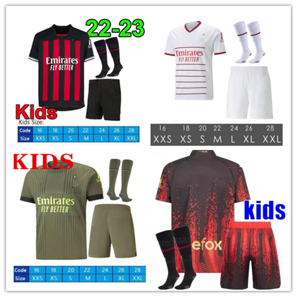 22/23 AC MILANS IBRAHIMOVIC GIROUD Soccer Jerseys kids 2022 2023 THEO BRAHIM TONALI 4th Shirt ROMAGNOLI R.LEAO S.CASTILLEJO KESSIE kids Football uniform, 22/23 fouth no socks
22/23 AC MILANS IBRAHIMOVIC GIROUD Soccer Jerseys kids 2022 2023 THEO BRAHIM TONALI 4th Shirt ROMAGNOLI R.LEAO S.CASTILLEJO KESSIE kids Football uniform, 22/23 fouth no socks
