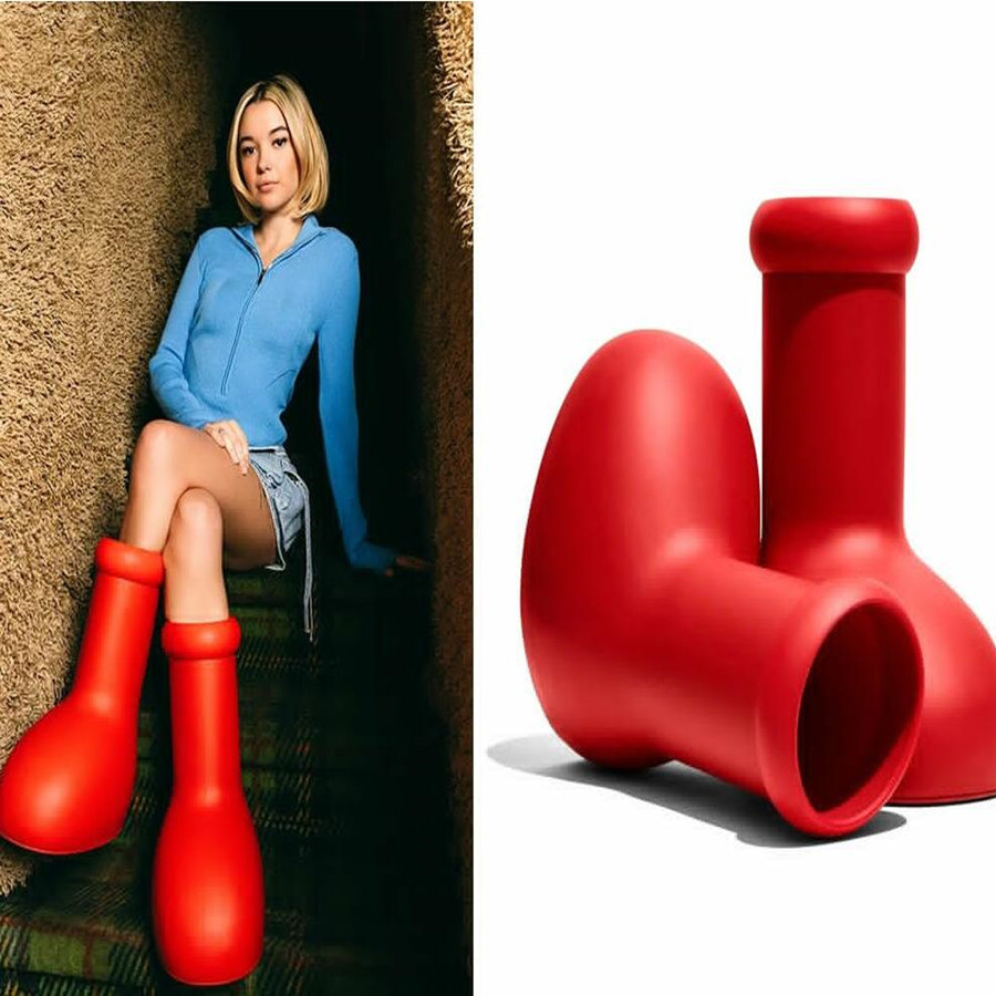 2023 MSCHF Big Red Boot 3D printed Platform Chunky Rain Boots Women Men Kneeboots Non-Slip Booties Cartoon Rubber Bootie Fashion astro boy All Sizes Available 35-45
2023 MSCHF Big Red Boot 3D printed Platform Chunky Rain Boots Women Men Kneeboots Non-Slip Booties Cartoon Rubber Bootie Fashion astro boy All Sizes Available 35-45
