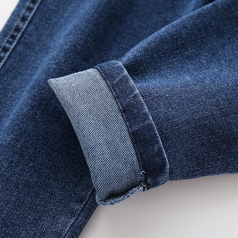 Jeans Baby Jeans Spring Autumn 2-10 Years Kid's Clothing Children Solid Color Elastic Denim Trousers Causal Long Pants For Boy 230306