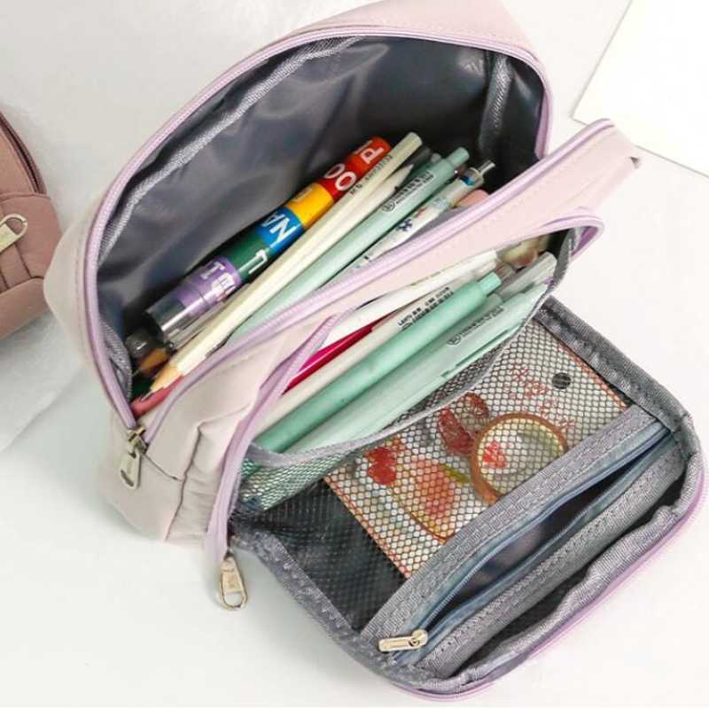 Pencil Bags Girl Large Capacity Pencil Bag Aesthetic School Cases Kawaii Stationery Holder Bag Children Pen Case Students School Supplies J230306