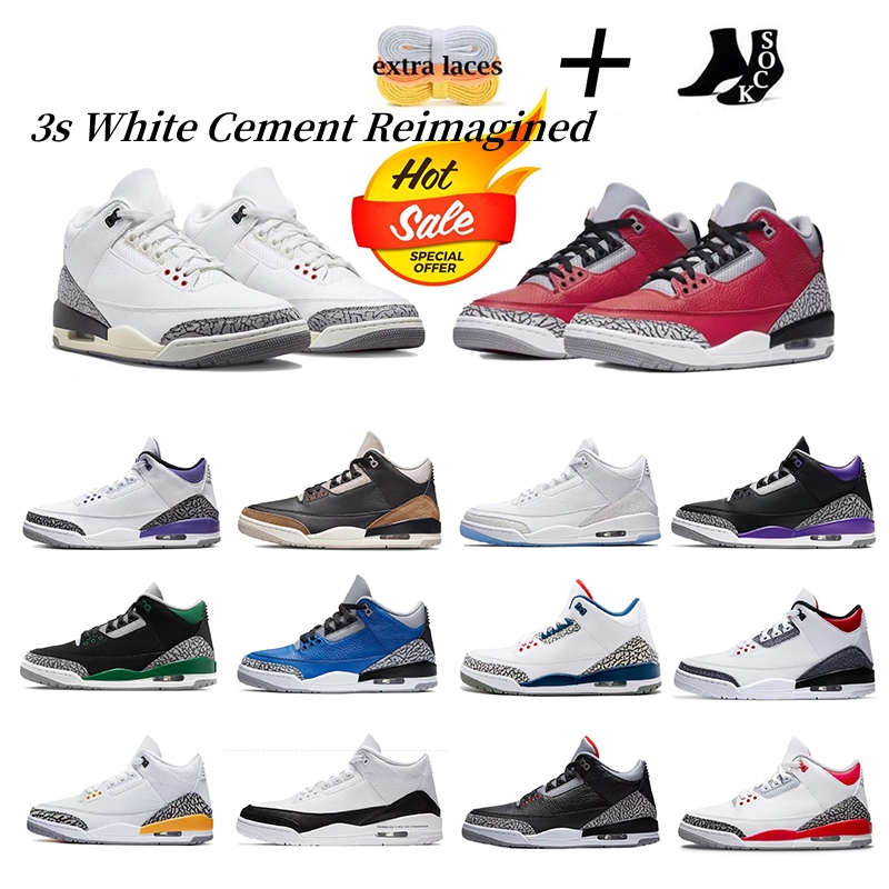 3 Designer Basketball Shoes for Men Women 3s White Cement Reimagined Fire Red Orange Pine Green True Blue Court Purple Mens Sports Sneakers Retro Mens Sports Shoes, 14
3 Designer Basketball Shoes for Men Women 3s White Cement Reimagined Fire Red Orange Pine Green True Blue Court Purple Mens Sports Sneakers Retro Mens Sports Shoes, 14