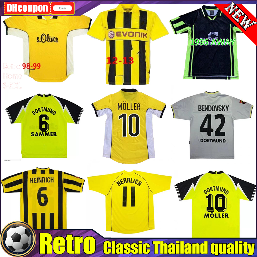 Borussia dortmund Retro top thai quality Soccer Jerseys 95 96 97 98 99 00 01 02 Lewandowski REUS METZELDER DEDE MOLLER AMOROSO ROSICKY Classic Camisetas De Futbol
Borussia dortmund Retro top thai quality Soccer Jerseys 95 96 97 98 99 00 01 02 Lewandowski REUS METZELDER DEDE MOLLER AMOROSO ROSICKY Classic Camisetas De Futbol