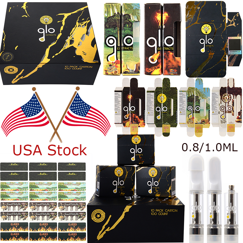 Stock In USA GLO Atomizers Newest Version Tropical Vacation Vape Cartridges Black Gold Packaging Wax Waporizers Cartridge E Cigarettes 510 Thread Empty
Stock In USA GLO Atomizers Newest Version Tropical Vacation Vape Cartridges Black Gold Packaging Wax Waporizers Cartridge E Cigarettes 510 Thread Empty