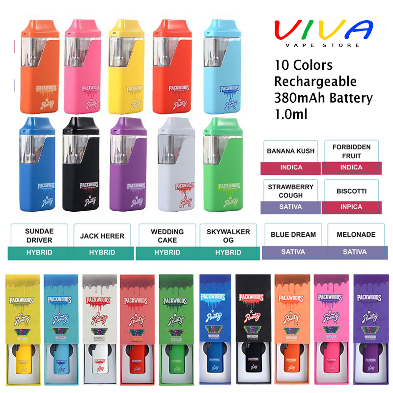 Packwoods x Runtz Disposable Vape Pen 380mAh Rechargeable Battery 10 Colors 1.0ml Empty Pod Packwood E Cigarette Thick Oil Vaporizers
Packwoods x Runtz Disposable Vape Pen 380mAh Rechargeable Battery 10 Colors 1.0ml Empty Pod Packwood E Cigarette Thick Oil Vaporizers