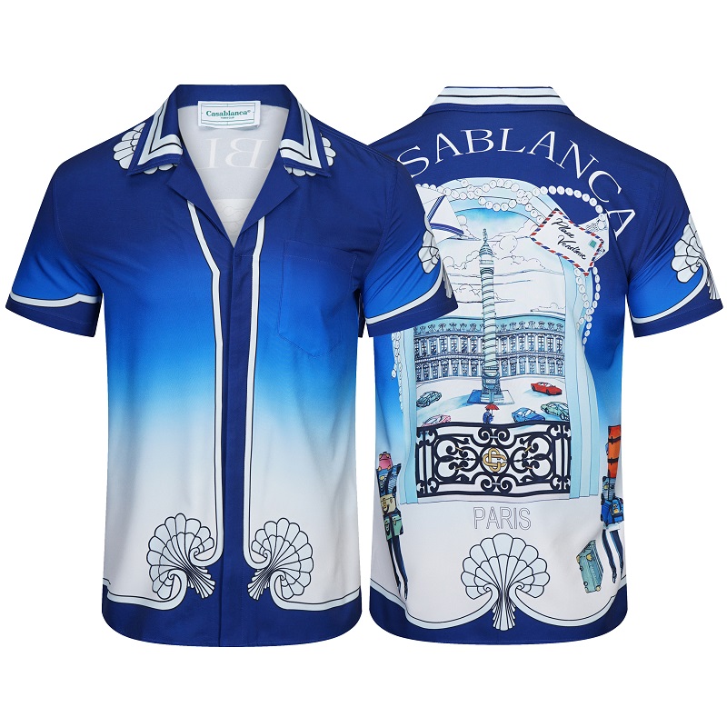 Short sleeve shirt Casablanca new printed lined high quality designer silk shirt Polo XL 2XL, Multi
Short sleeve shirt Casablanca new printed lined high quality designer silk shirt Polo XL 2XL, Multi