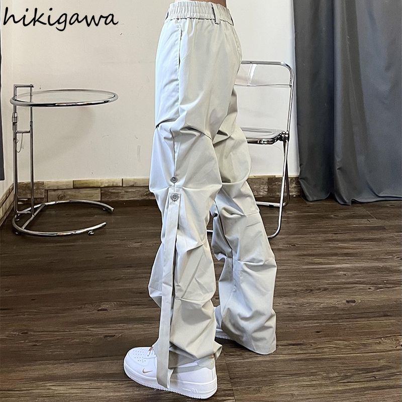 Women's Pants Capris Harajuku Joggers Women Sweatpants Streetwear Hip-hop Folds Pants Fashion Korean Loose Casual Trousers Pantalon Femme Y2k Clo
