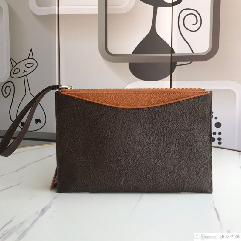 fashion designer woman Clutch Bags Brown flower Hand bag wallet Genuine Leather zipper coins purse and men long classic 6 credit card mezzanine purses wallets