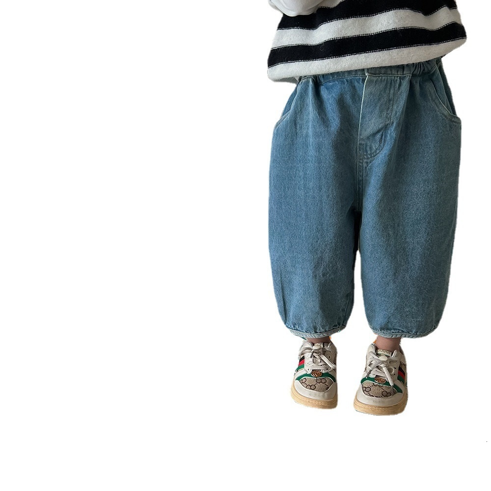 Jeans Spring The Listing Korean Children Clothing Clothes Baby Boy Casual Children's Loose Joker Jeans Boys' Pants 230306