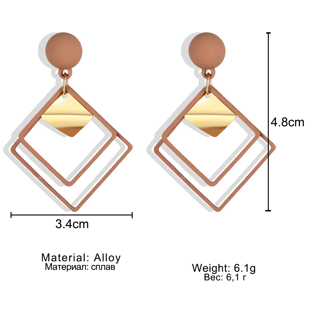 Fashion Statement Geometric Drop Earrings for Women Vintage Alloy Earring Party Jewelry Gifts Wholesale
