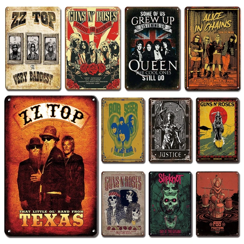 Retro Music Band Poster Metal Plaque Tin Sign Vintage Rock N Roll Plate For Home Bar Decorative Stickers Living Room Wall Decor 30X20cm W03
Retro Music Band Poster Metal Plaque Tin Sign Vintage Rock N Roll Plate For Home Bar Decorative Stickers Living Room Wall Decor 30X20cm W03
