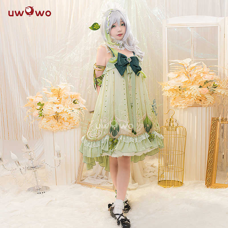 Anime Costumes UWOWO Game Genshin Impact Fanart Cosplay Nahida Maid Ver Cosplay Come Maid Dress Nahida Cosplay Outfits Z0301