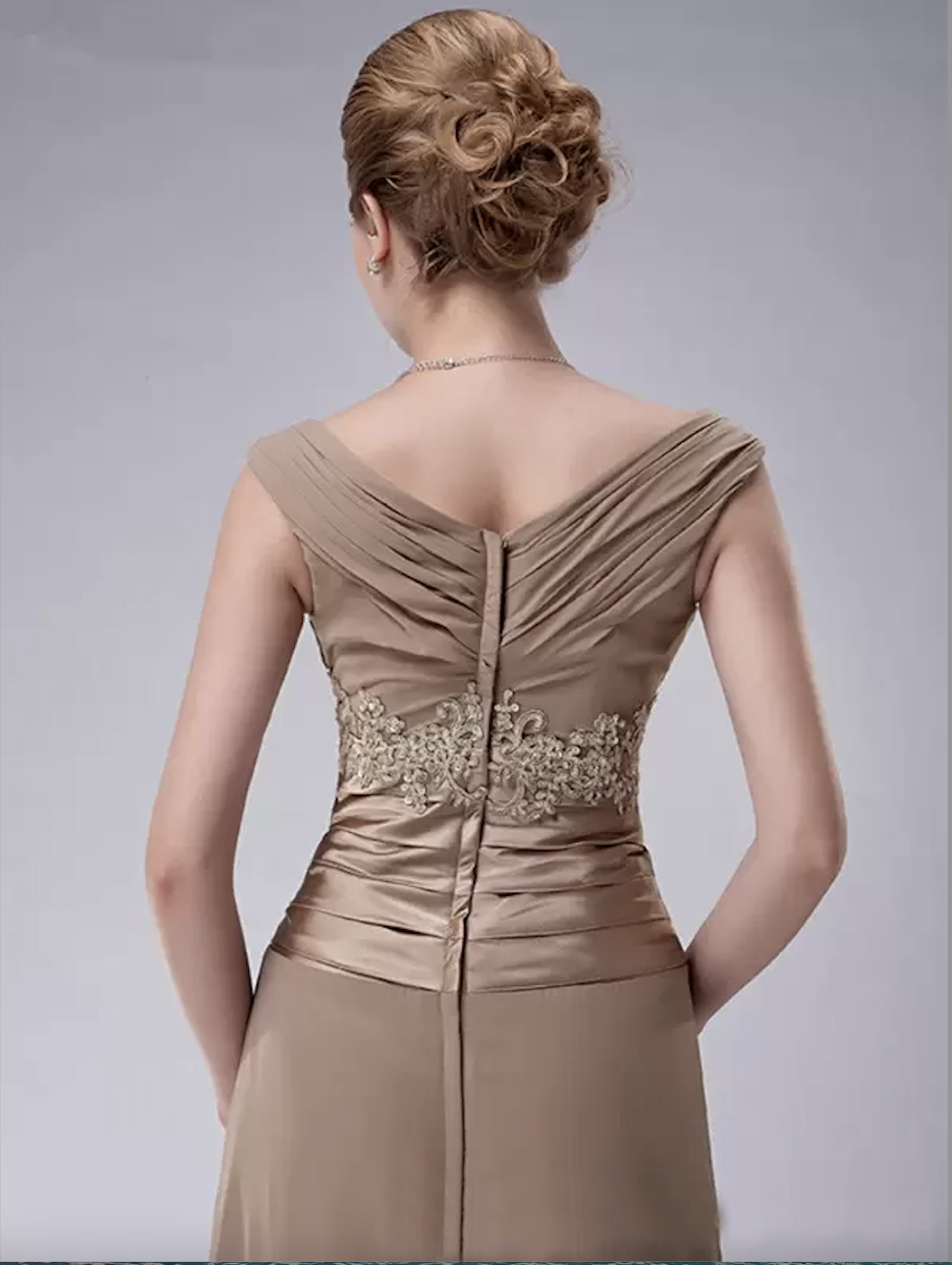 Plus Size Champagne Mother Of The Bride Dress A-Line Cap Sleeves Chiffon Lace Beaded Long Elegant Wedding Groom Gowns 2023 New
