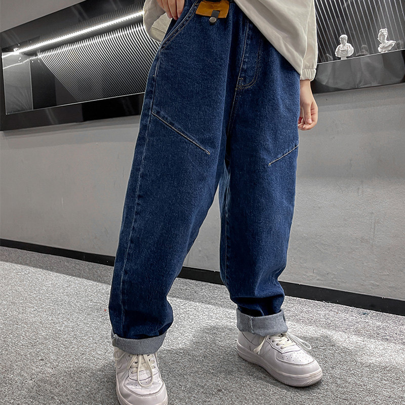 Jeans Arrivals Children's Jeans Spring Autumn Mid Waist Pants For Boys Casual High Quality Denim Trousers Teen Boys 5-14Years Old 230306