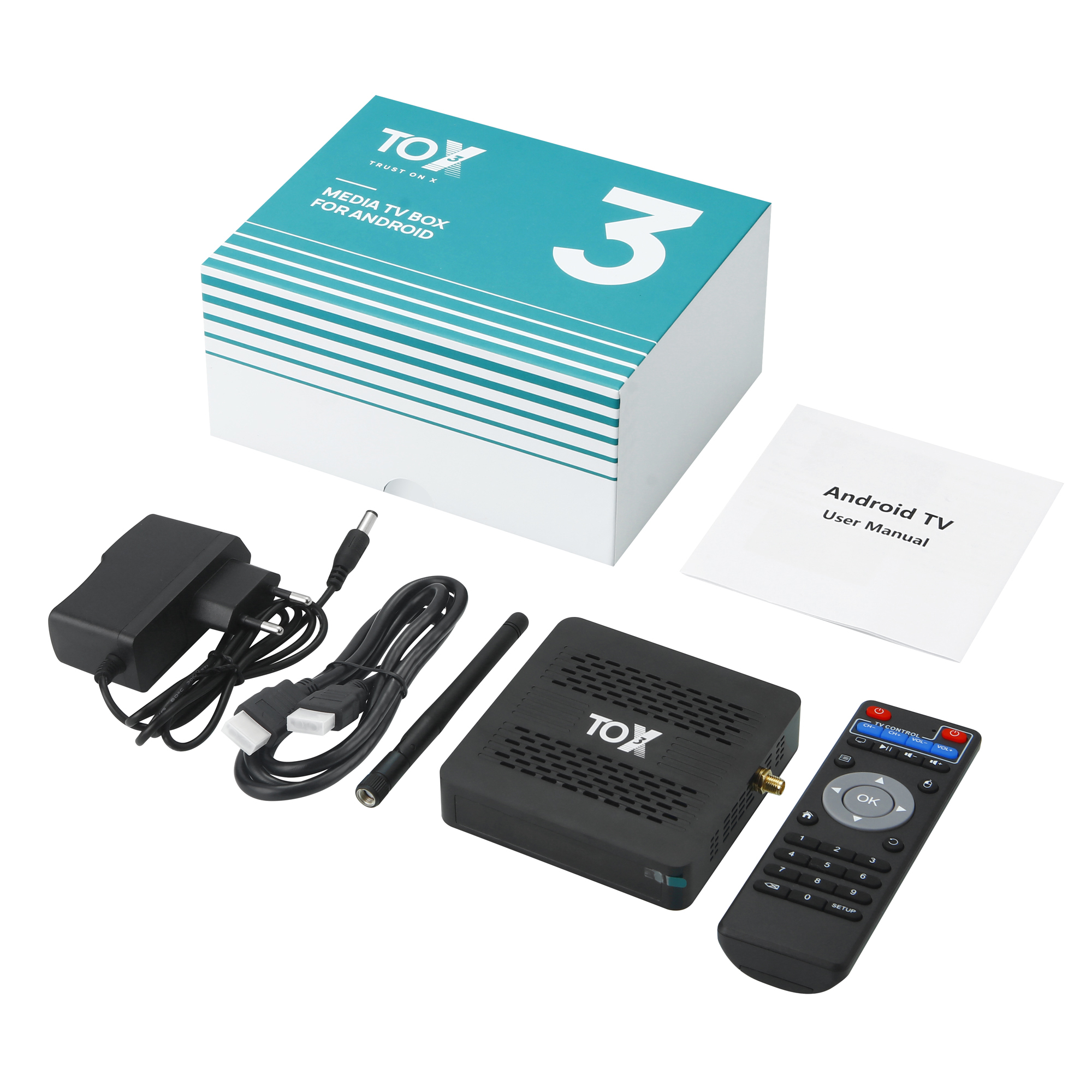 Ship from france TOX3 TV Box Android 11 OS 4GB 32GB Amlogic S905X4 4K Media Player Wifi 1000M LAN Support Audio Set Top Box