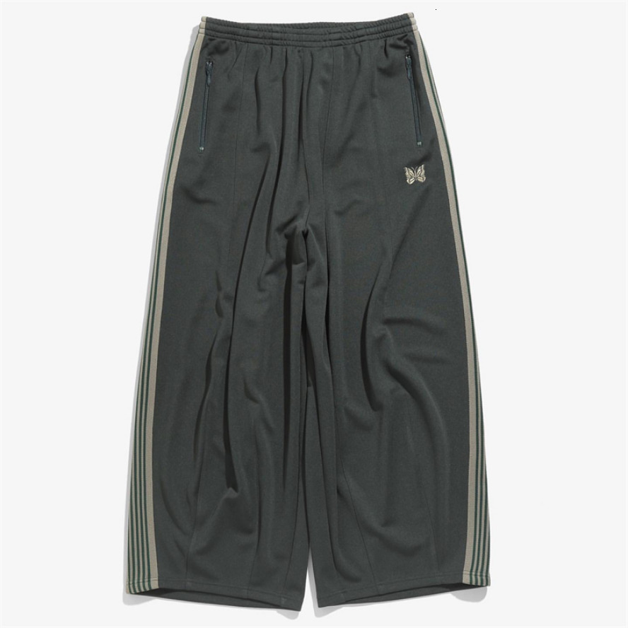 Men's Pants Wide Needles sweatpants Men Women Needles AWGE Wide Leg Trousers Embroidery Butterfly Track Pants 230306