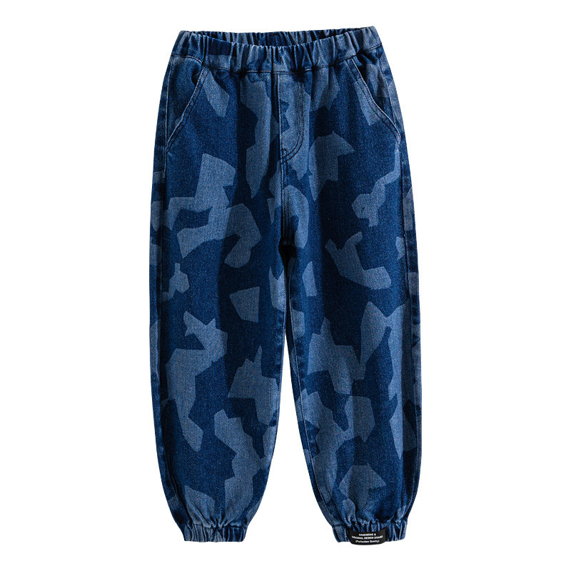 Jeans Boys Graphic Printing Jeans Fashion Autumn Clothes Children's Jeans Spring and Autumn Outer Wear Trousers 5 to 16 Years 230306