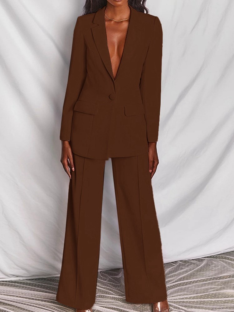 Women's Suits Blazers Women Summer Elegant Trousers Suit Office Ladies Casual Business Two Pieces Blazer Set Femme Fashion Formal Vintage Outfits