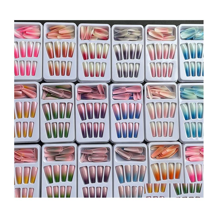 False Nails Long Conffin 10 Size Gradient Color Glitter Party Fl Er Press On Ballerina Fake Drop Delivery Health Beauty Nail Art Salo Dhl7I, Multi
False Nails Long Conffin 10 Size Gradient Color Glitter Party Fl Er Press On Ballerina Fake Drop Delivery Health Beauty Nail Art Salo Dhl7I, Multi