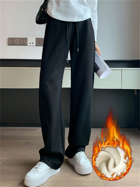 Women's Pants Capris Syiwidii Sweatpants Women Streetwear Pants High Waist Loose Trousers Casual Straight Sport Wide Leg Baggy Pants Joggers 2303