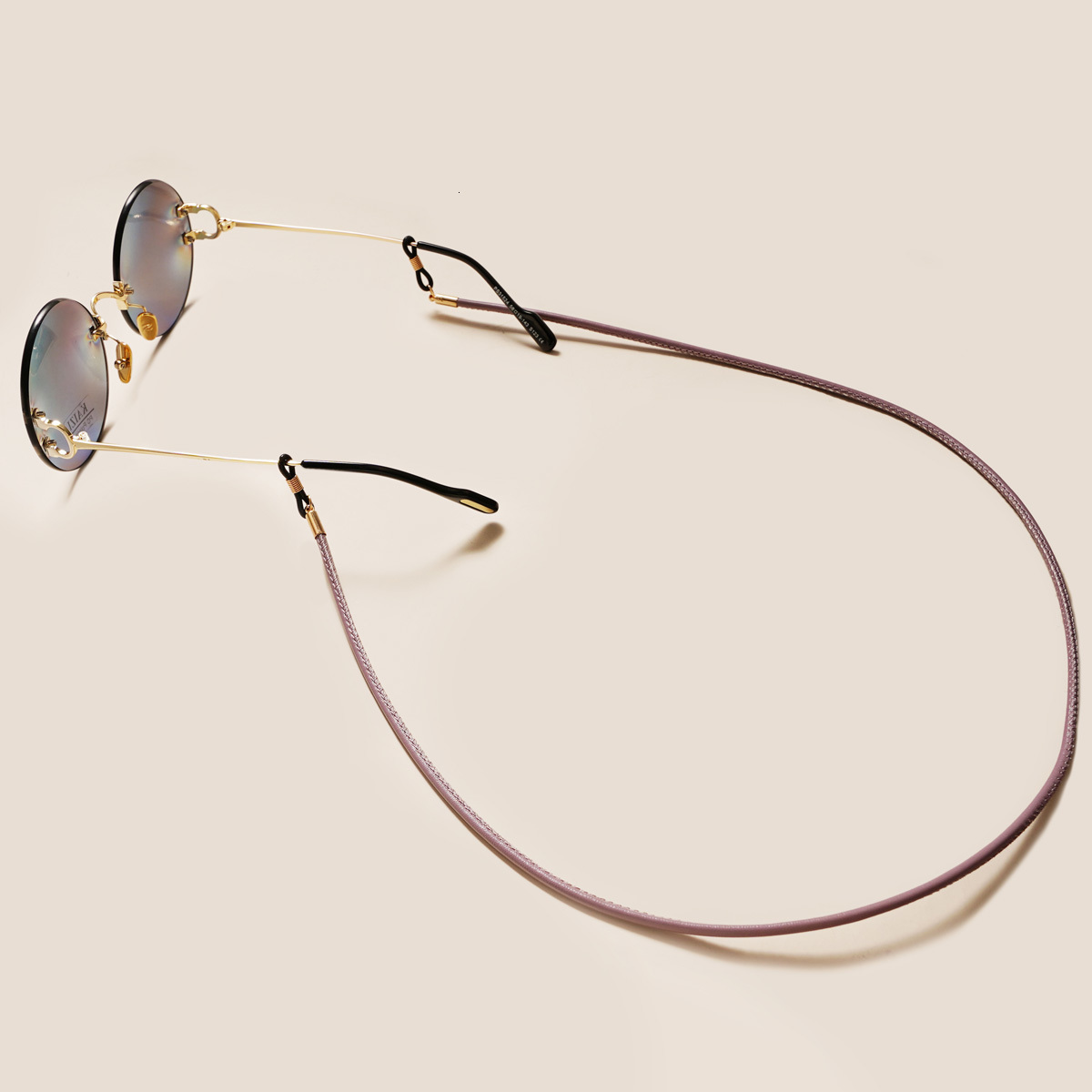Eyeglasses chains Sunglasses Lanyard Strap Necklace Braid Leather Eyeglass Glasses Chain Leather Cord Reading Glasses Eyewear Accessories 230306
