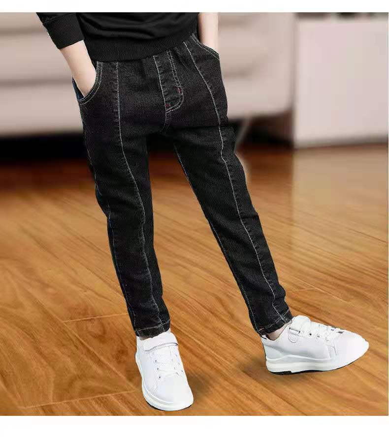 Jeans spring boys jeans student denim pants toddler girl jeans big kids jeans clothing long trousers cowboy baby boy 230306