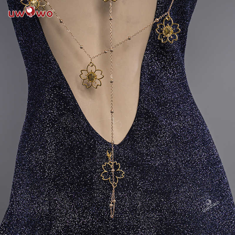 Anime Costumes UWOWO Genshin Impact Fanart Yae Miko Cosplay Cocktail Dress Halloween Christmas Come Formal Dress Wear Sexy Come Z0301