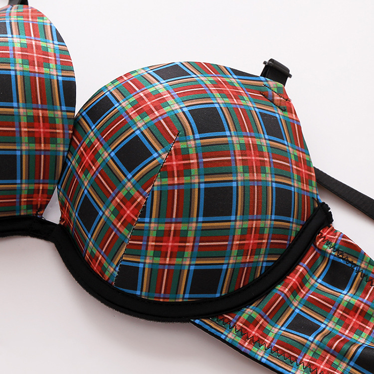 Bras Sets Big Chest Small Push up Underwear Womens Sexy Fashion Bra with Wire Accessory Breast Push up Anti-Sagging Chest Suit, Kj0120 plaid & black
Bras Sets Big Chest Small Push up Underwear Womens Sexy Fashion Bra with Wire Accessory Breast Push up Anti-Sagging Chest Suit, Kj0120 plaid & black