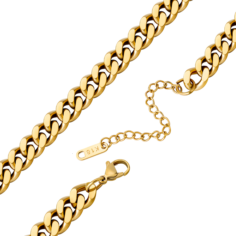 Anklets TOPGRILLZ 6mm8mm Stainless Steel Cuban Chain Hip Hop Fashion Ankle Bracelet For Women Accessories Gift 230306