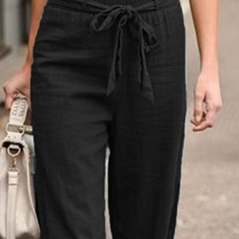 Women's Pants Capris S-5XL 6Colors Elastic High Waist Ankle-Length Loose Straight Pants Solid Regular Women Daily School Shopping Travel Wear 230