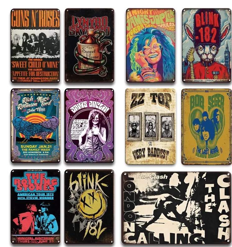 Nostalgic Pop Star Tin Poster Sign Vintage Rock N Roll Metal Plaque Sign Music Tiki Bar Art Wall Decor Plate Personal Room decor 30X20cm W03
Nostalgic Pop Star Tin Poster Sign Vintage Rock N Roll Metal Plaque Sign Music Tiki Bar Art Wall Decor Plate Personal Room decor 30X20cm W03