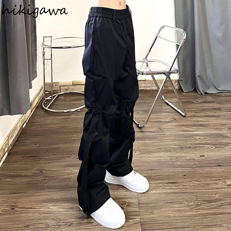 Women's Pants Capris Harajuku Joggers Women Sweatpants Streetwear Hip-hop Folds Pants Fashion Korean Loose Casual Trousers Pantalon Femme Y2k Clo