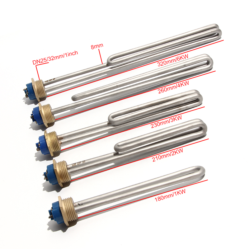 Foldback Screw In Electric Water Heater Element with 1 INCH NPT Thread 1KW/2KW/3KW/4KW/6KW 201 Stainless Steel
Foldback Screw In Electric Water Heater Element with 1 INCH NPT Thread 1KW/2KW/3KW/4KW/6KW 201 Stainless Steel