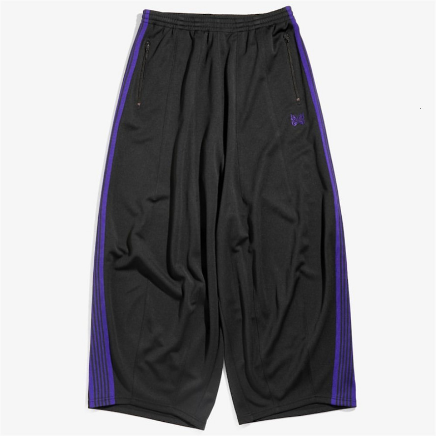 Men's Pants Wide Needles sweatpants Men Women Needles AWGE Wide Leg Trousers Embroidery Butterfly Track Pants 230306