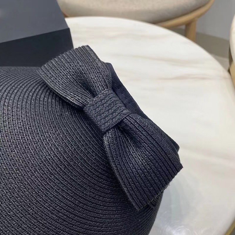 Elastic Adjustable Straw Hats for Women Beach Travel Sun Shade Wide Brim Hats without Cap Female Bowknot Fashion Street Casquette