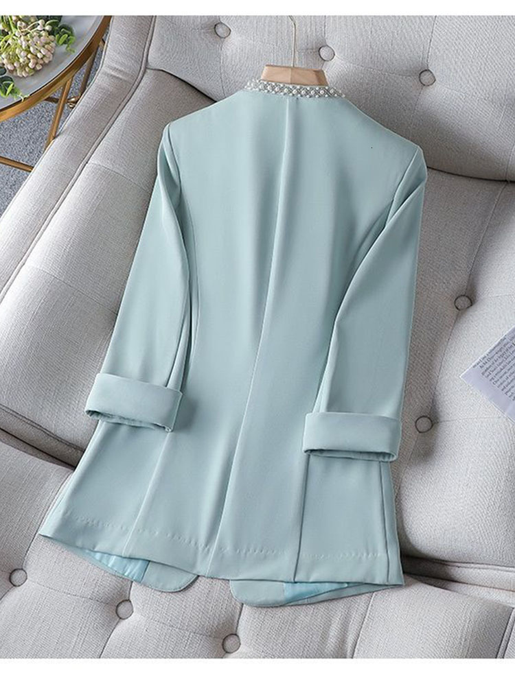 Women's Suits Blazers V neck Thin Suit Women's Spring and Summer Korean Fashion Professional Wear Half Sleeve Casual Jacket Office Blazer 23