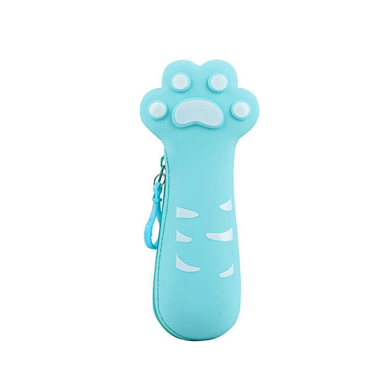 Pencil Bags 1 Pcs Lytwtw's New Cute Cartoon Kawaii Vegetables Portable Silicon Pen Pencil Bag Makeup Cosmetic Pocket School Stationary Case J2303